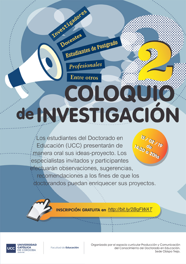 Afiche "Coloquio en investigación"